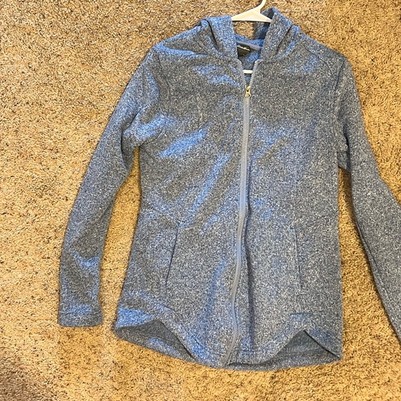 Eddie Bauer Women’s Medium Blue Zip-up Jacket with Hood and Pockets - Picture 1 of 6